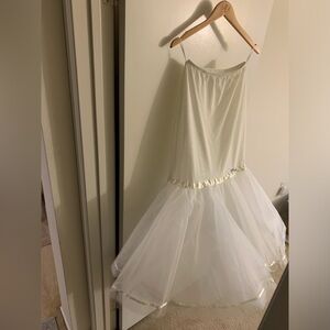 Wedding or Gown White Slip with Tulle Skirt - Trumpet Style